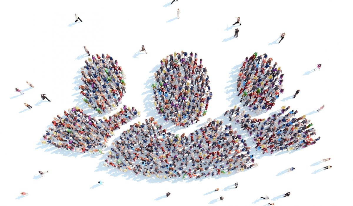 PantherMedia B61436521 Große Gruppe von Menschen, die als Symbol für Menschen